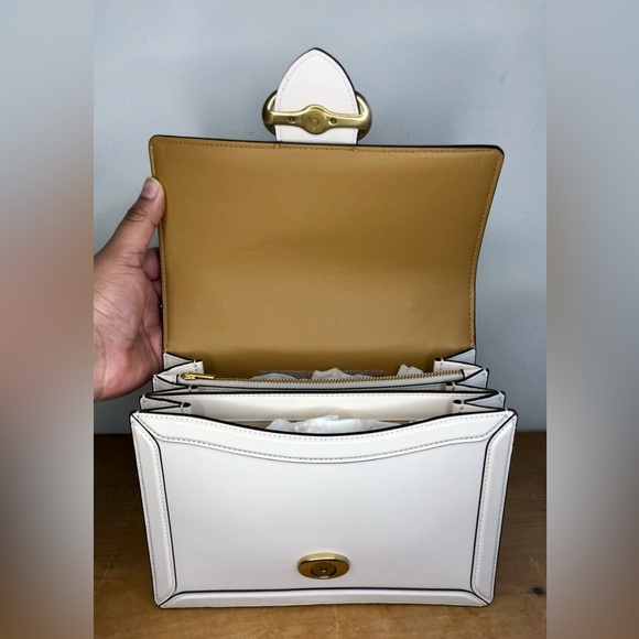 S⭕️LD‼️Coach 1941 Riley Top Handle 22 With Floral Applique Chalk - Picture 6 of 11